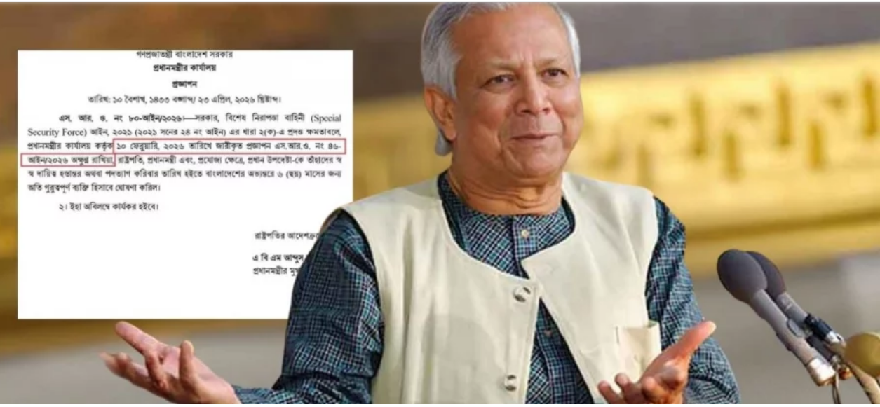 ড.ইউনূসের ভিভিআইপি মর্যাদা বাতিল হয়নি